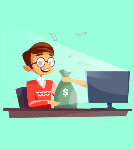 student earning money online